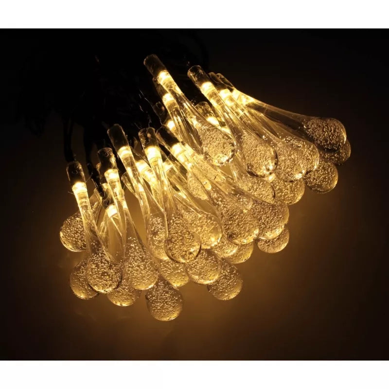 Saulės Įkraunama Sodo Girlianda, 6,5 m, 30 LED, Šiltai Balta