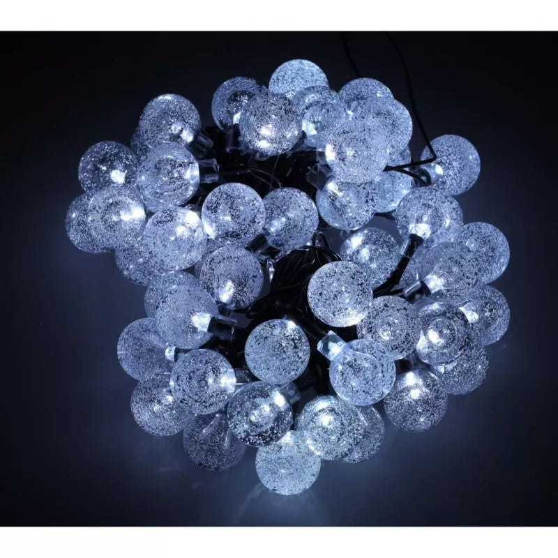 Saulės Įkraunama Sodo Girlianda, 7 m, 50 LED, Šaltai Balta