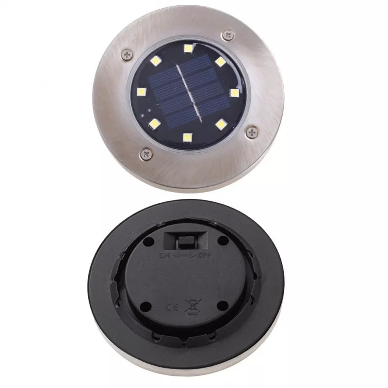 Saulės Sodo Šviestuvai 8 Led, 4 vnt, Šiltai Balta Spalva