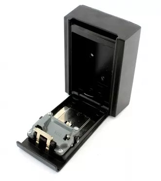 Užrakinama raktų dėžutė su slaptažodžiu, 12 x 8,7 x 4 cm juoda