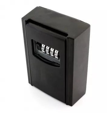 Užrakinama raktų dėžutė su slaptažodžiu, 12 x 8,7 x 4 cm juoda