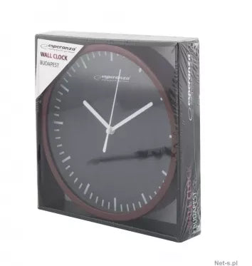 Sieninis laikrodis "Esperanza Budapest", 20 x 3,4 cm (juodas)