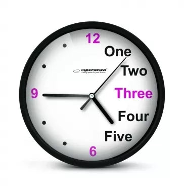Sieninis laikrodis "Esperanza Prague", 20 x 3,4 cm (juodas)