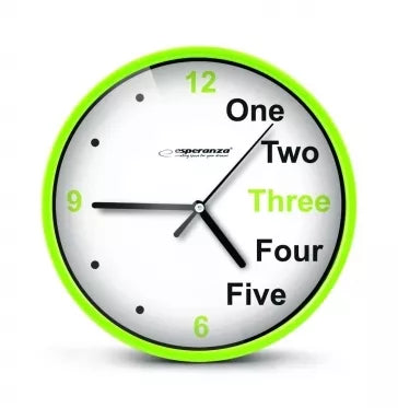 Sieninis laikrodis "Esperanza Prague", 20 x 3,4 cm (žalias)