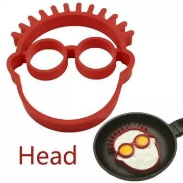 Silikoninė formelė kiaušiniams "Žmogeliukas", 13 x 12,5 x 1,8 cm