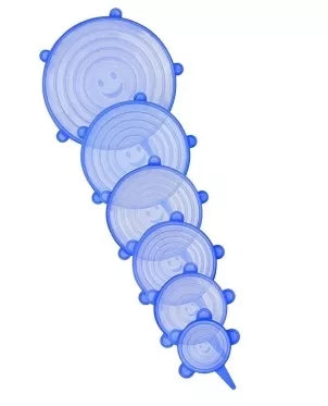 Silikoniniai dangteliai, 6 vnt.