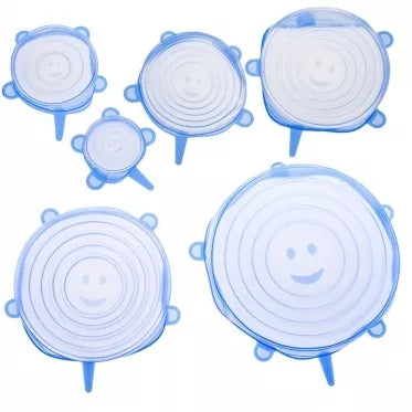 Silikoniniai dangteliai, 6 vnt.