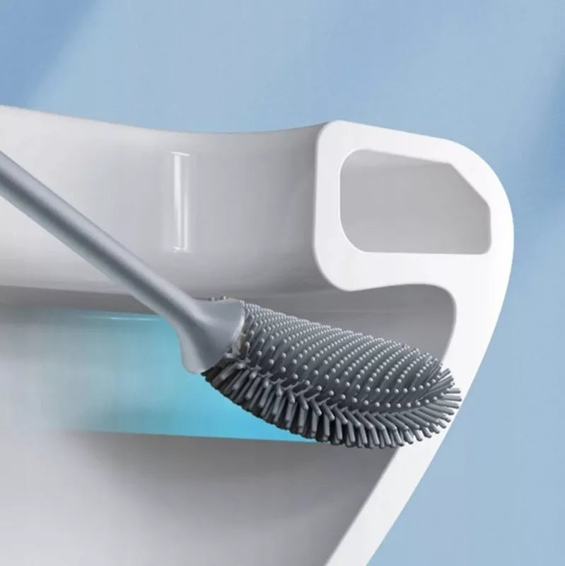 Silikoninis Tualeto Šepetys Su Dubeniu, Juodas