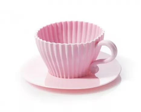 Silikoninių keksiukų formelių rinkinys "Popietės arbatėlė", 8 vienetai