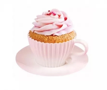 Silikoninių keksiukų formelių rinkinys "Popietės arbatėlė", 8 vienetai