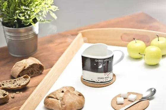 Širdelės formos, spalvą keičiantis "Meilės" puodelis, 330 ml