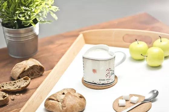 Širdelės formos, spalvą keičiantis "Meilės" puodelis, 330 ml