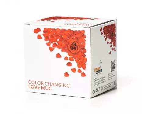 Širdelės formos spalva keičiantis puodelis "Magiškos širdelės", 330 ml