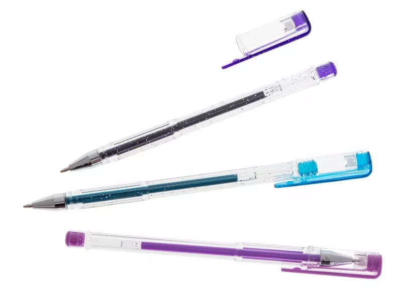 Spalvoti Blizgučiais Puošti Gelio Rašikliai, 50 Vnt.