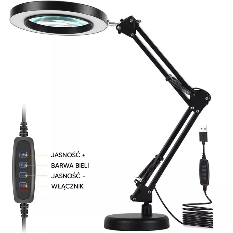 Stalinis Darbinis Šviestuvas Su Padidinimo Stiklu, 12 W