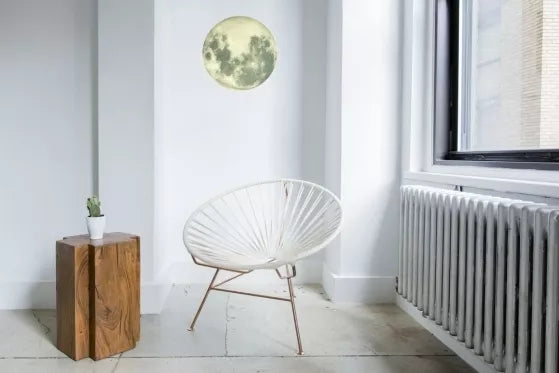 Šviečiantis tamsoje lipdukas "Mėnulis", Ø 20 cm