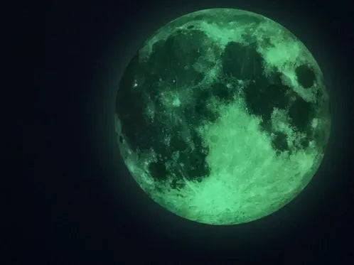 Šviečiantis tamsoje lipdukas "Mėnulis", Ø 20 cm