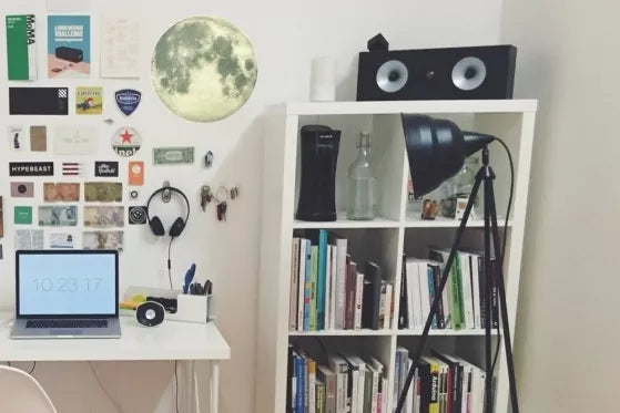 Šviečiantis tamsoje lipdukas "Mėnulis", Ø 20 cm