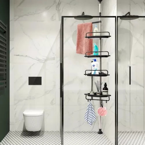 Teleskopinė Vonios Kambario Lentyna, Juoda