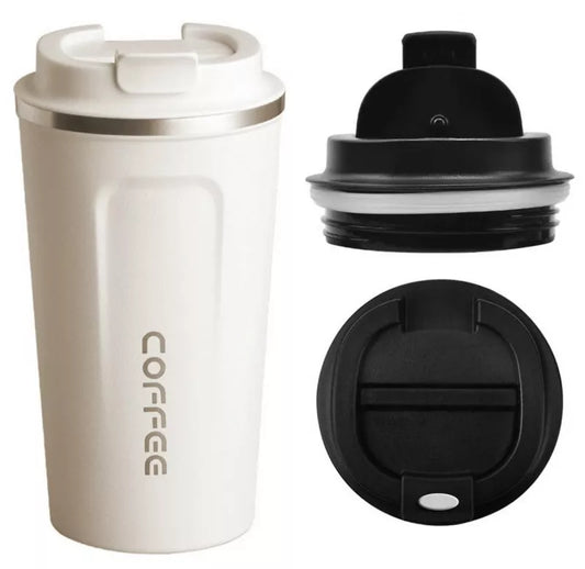 Termo Puodelis Su Termometru, Baltas