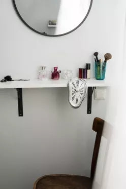 Tirpstantis laikrodis "Salvador Dali" (sidabrinis)