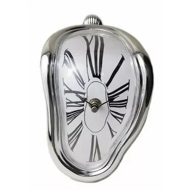 Tirpstantis laikrodis "Salvador Dali" (sidabrinis)