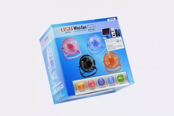 USB ventiliatorius, 14,9 x 14,6 x 9,6 cm (juodas)