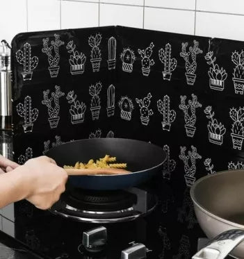 Uždanga nuo riebalų, 83 x 32 cm (juoda)