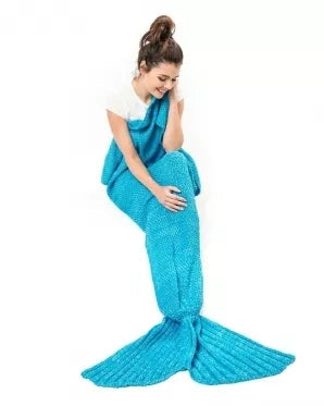 Užklotas "Undinėlės uodega", 190 x 80 cm (mėlyna)