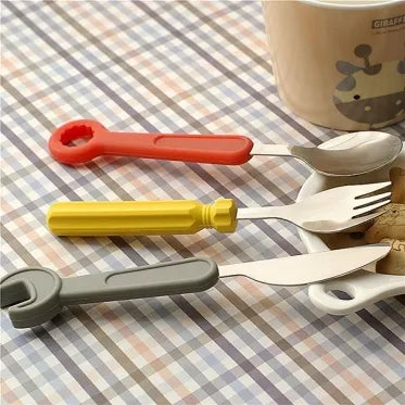 Vaikiškas stalo įrankių komplektas "Įrankiai", 3 vnt