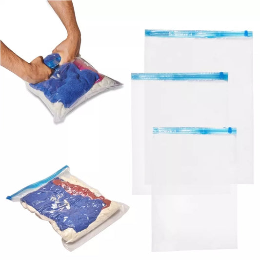 Vakuuminiai Ritininiai Maišeliai Drabužiams 9 Vnt. 3 Dydžiai