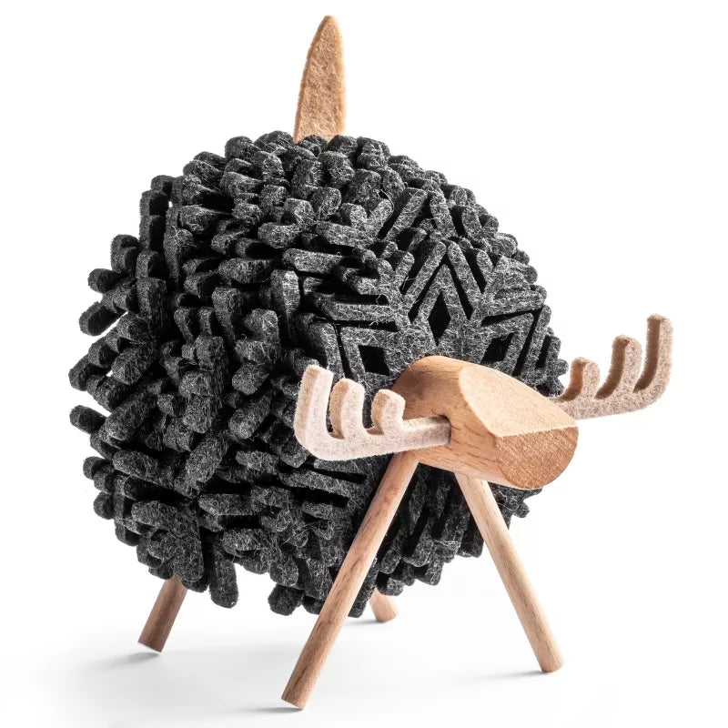 Veltinių Padėkliukai Briedis, 12 vnt - Juodi