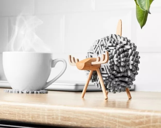 Veltinių Padėkliukai Briedis, 12 vnt - Pilki