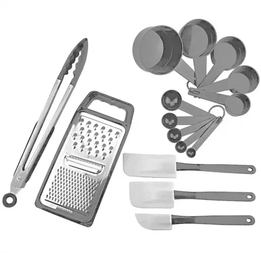 Virtuvės Įrankių Rinkinys, 40 el., Pilkas