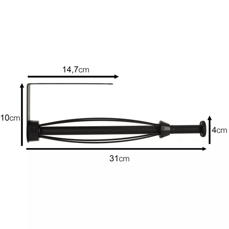 Virtuvinių Popierinių Rankšluosčių Laikiklis, Juodas