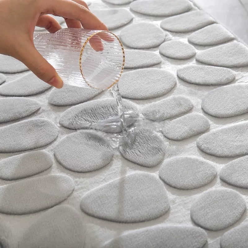 Vonios kilimėlių rinkinys 3D, pilkas