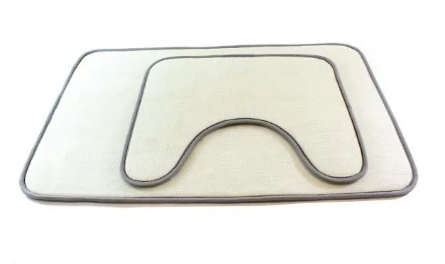 Vonios kilimėlių rinkinys 3D, pilkas