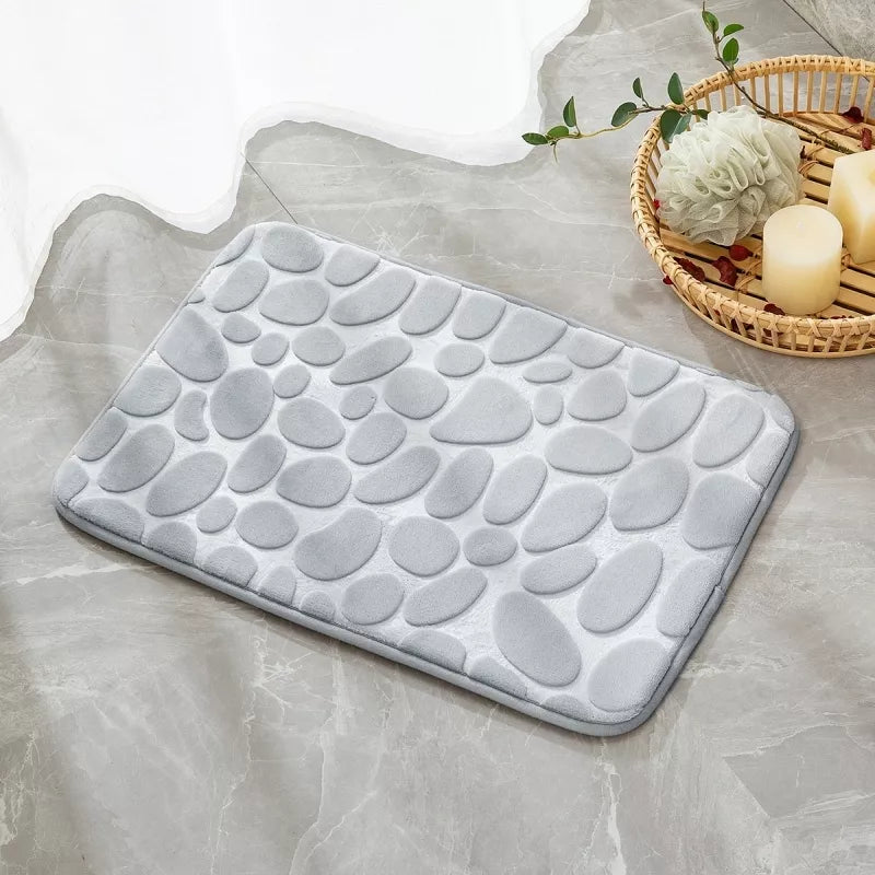 Vonios kilimėlių rinkinys 3D, pilkas