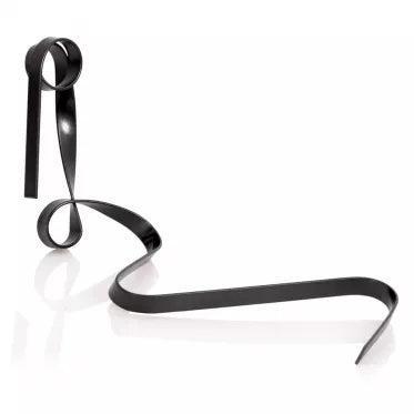 Vyno butelio laikiklis "Kaspinas" (juodas)