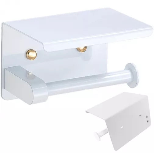 Wc Popieriaus Laikiklis Su Lentyna, Baltas