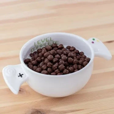 Žaidėjo dubenėlis su žaidimo pulto formos rankenėlėmis, 650 ml (balta)