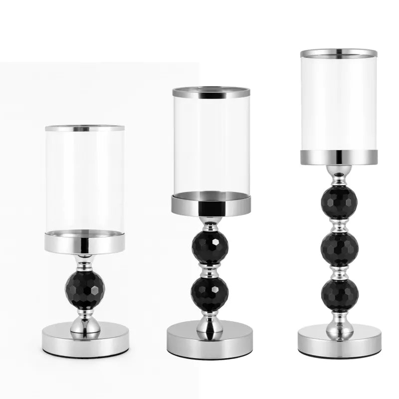 Žvakidės, 3 vnt, Juodos